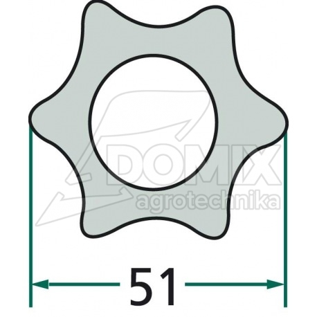 Rura profilowa G7 typ gwiazdka fi zew.51mm