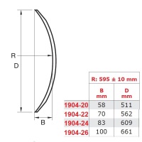 Talerz gładki 560x4mm ośka 40X40 1904-22 C41