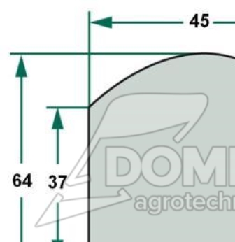 Kula 3/3 na dolny hak 37, 64, 45 mm