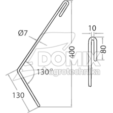 Palec zagarniający lewy poz.24 Amazone D8 3742300