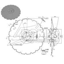 Talerz uprawowy 430x5mm V55, 124D/430 459608 VIS