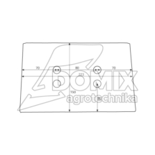 Nakładka płozy 4-otw. obracalna XL XU 94289 Overum