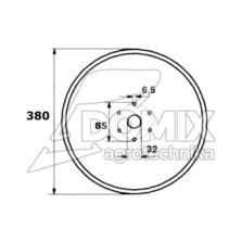 Talerz redlicy 7068 10100050B fi380x4mm 1981-15"