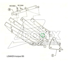 Listwa odkładni BS20 prawa 3444024 Lemken