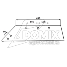 Lemiesz lewy M24 pod dłuto 3334057VIS Lemken