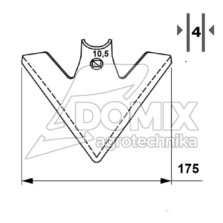 Gęsiostopa 1-otw 175x4mm 550017  VF1754