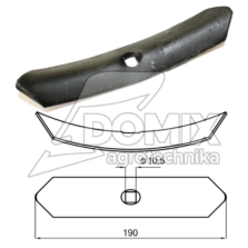 Redliczka wygięta 1-otw 40x5x190 mm 550001 VRF5
