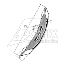 Redlica 60x15x475mm  506008