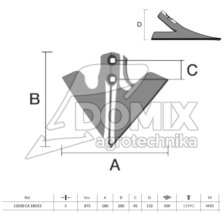Gęsiostopa 2-otw 15038-CA-180-E5 Bellota 180x5 mm