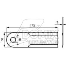 Nóż szarpacza roboczy 3 mm 060017