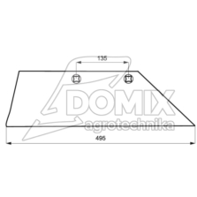 Lemiesz napawa 18 pra SB45 3352230 12mm Lemken VIS