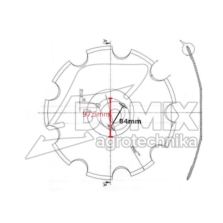 Talerz uprawowy 460x4mm 23246102 VIS Horsch