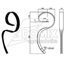 Ząb kultywatora 70x12mm 2489-C2A Bellota