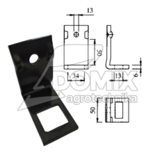 Uchwyt zęba 32x10/12mm na ramę 50x50mm AF662 MP