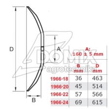 Talerz uzębiony 6-otw 620x6mm 1966-24M 00311103 B