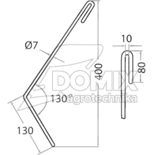 Palec zagarniający prawy poz.25 Amazone D8 3743300
