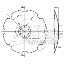 Talerz Lemken Rubin z10 625x6 6-otw.3490466VIS