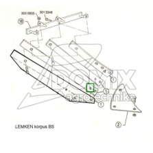 Listwa odkładni lewa BS40/42 3444031 Lemken