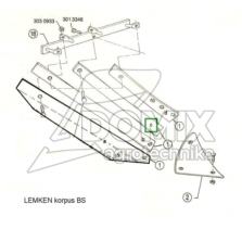 Listwa odkładni prawa BS40/42 3444020 Lemken
