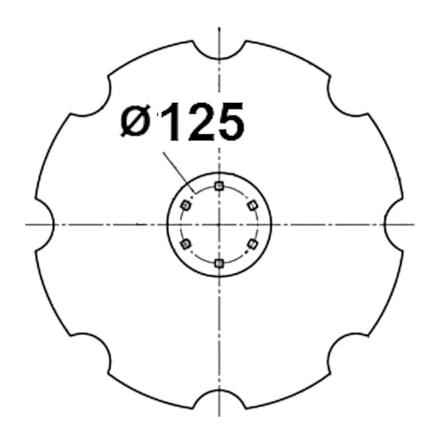 6 otworowe - rozstaw 125mm